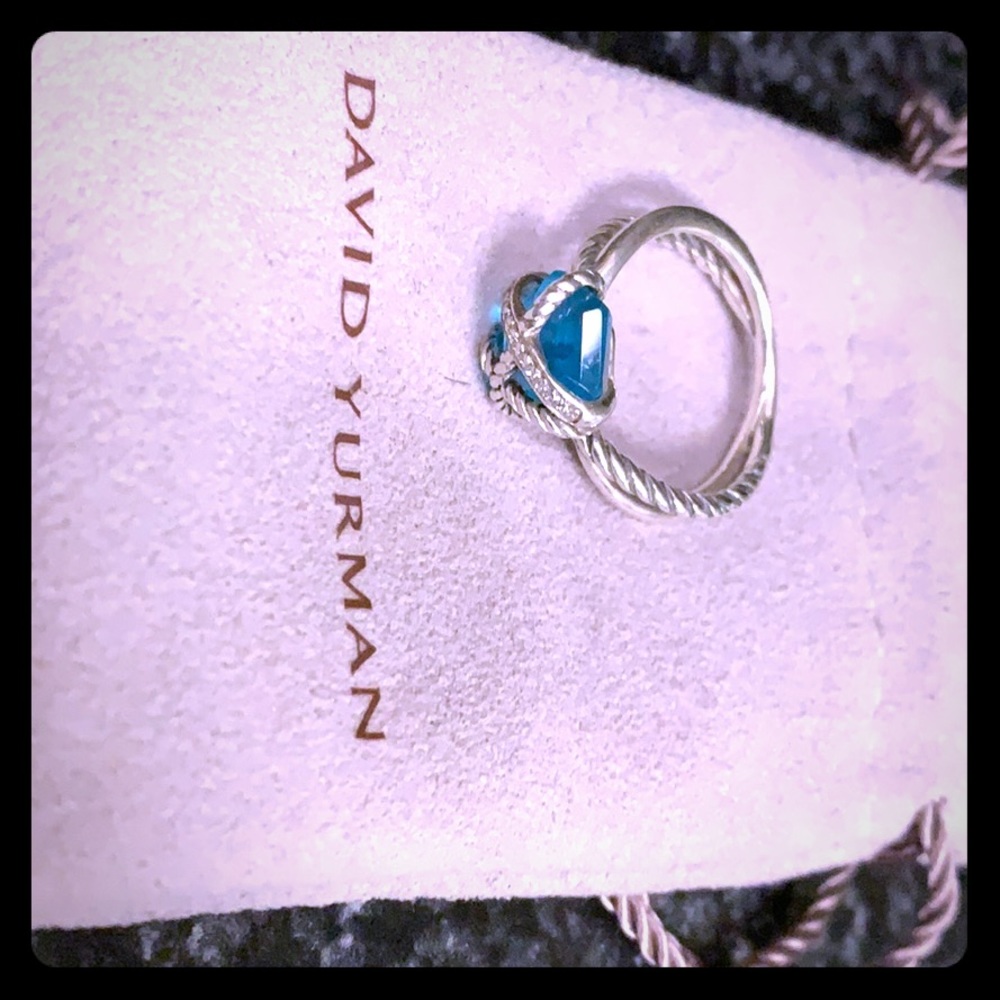 David Yurman Cable Wrap Blue Topaz Ring